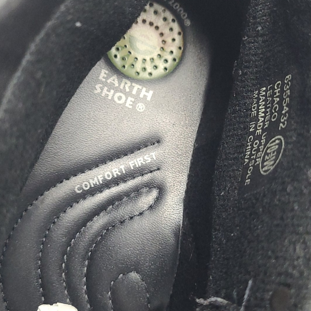 EARTH SHOE CHACO BLACK LEATHER SHOES 10.5W LACE UP - Picture 11 of 16